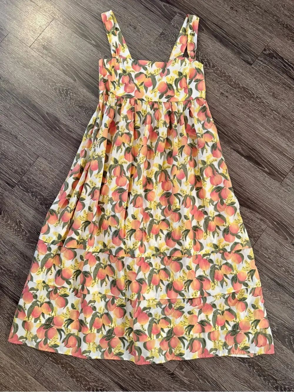 J. Crew Squareneck midi dress in cotton poplin New